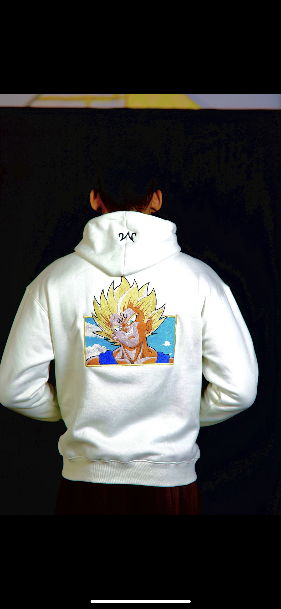 Majin Vegeta - Off White Hoodie